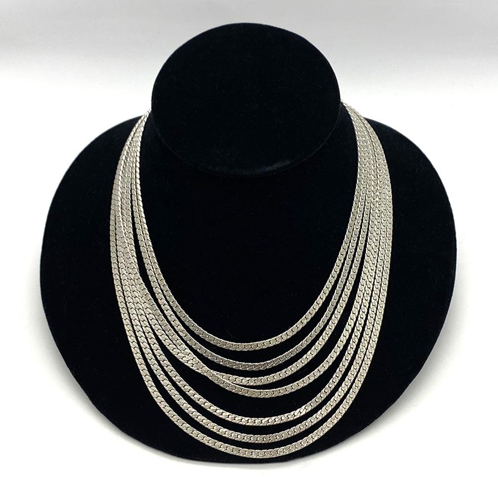 Modern Monet Multi-Strand Chain Necklace For Sale