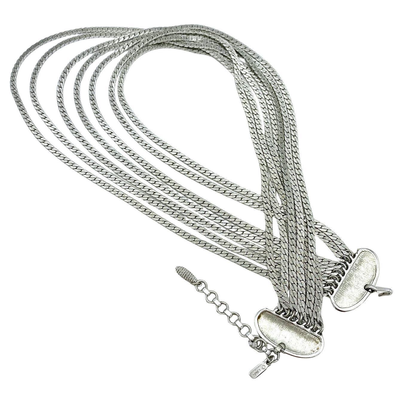 Modern Monet Multi-Strand Chain Necklace For Sale