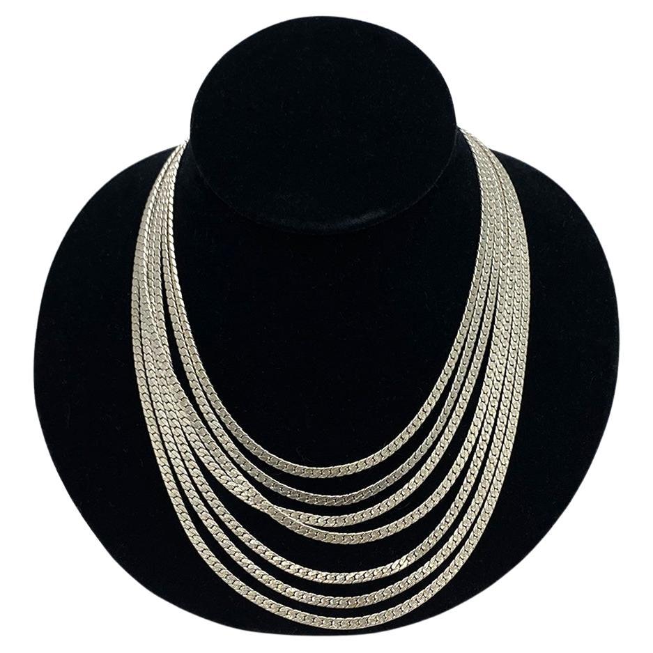 Monet Multi-Strand Chain Necklace For Sale