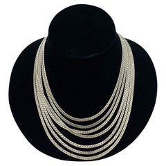 Retro Monet Multi-Strand Chain Necklace