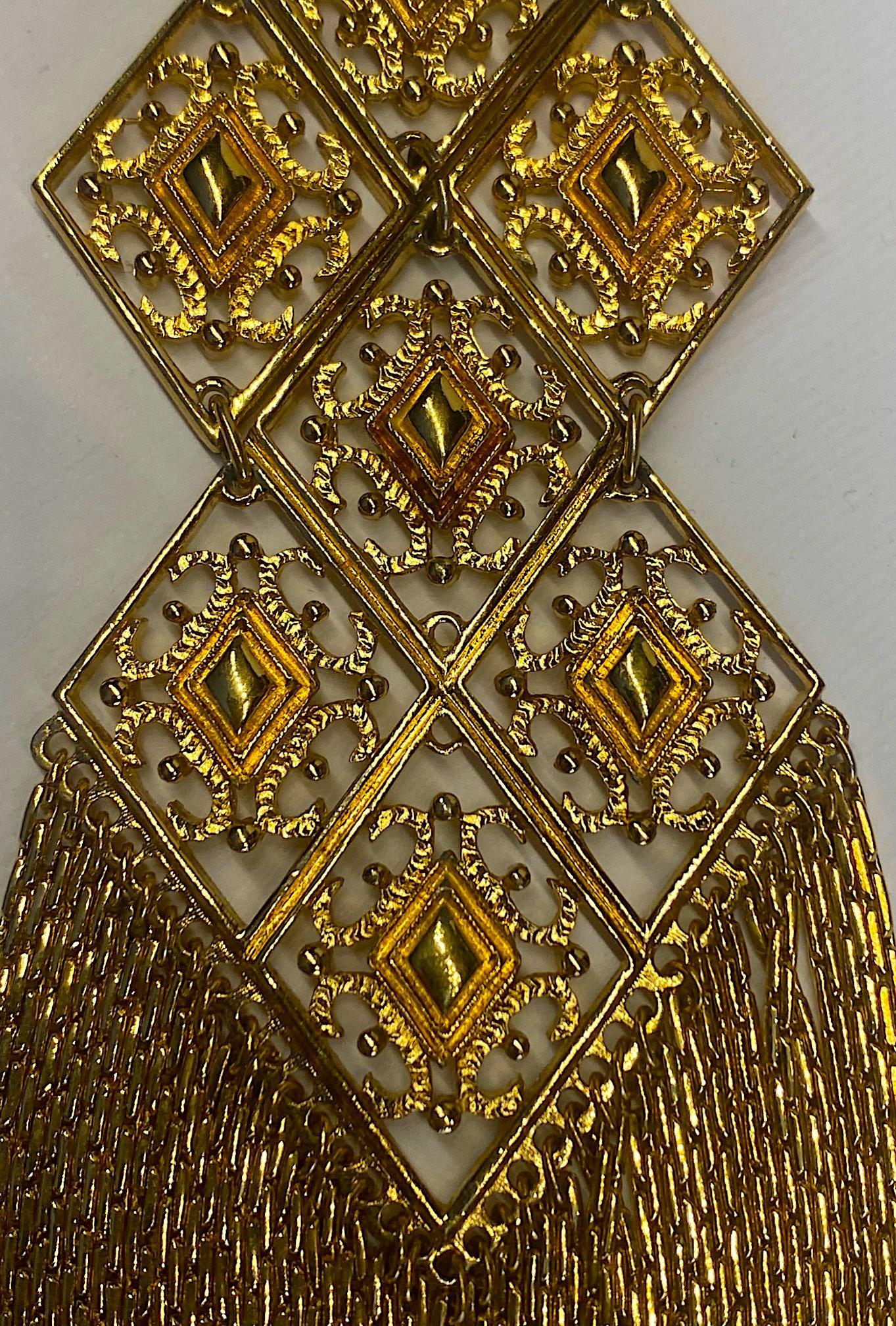 Monet Multi Strand Long Pendant Fringe Necklace, 1960s 9