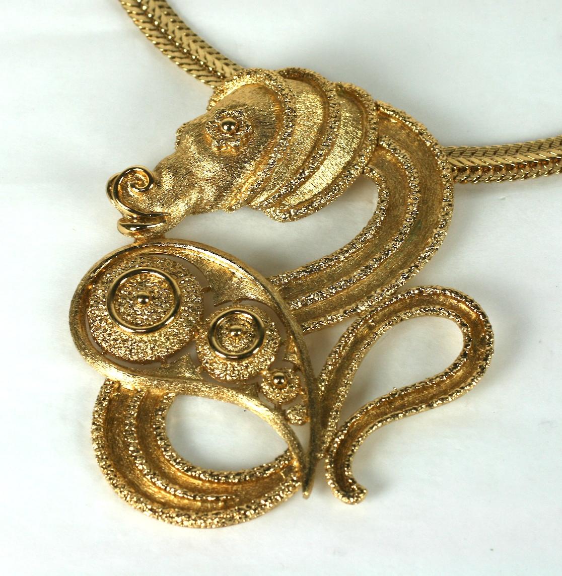 gold seahorse necklace