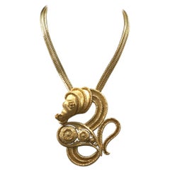Monet Mythical Gold Seahorse Pendant Necklace