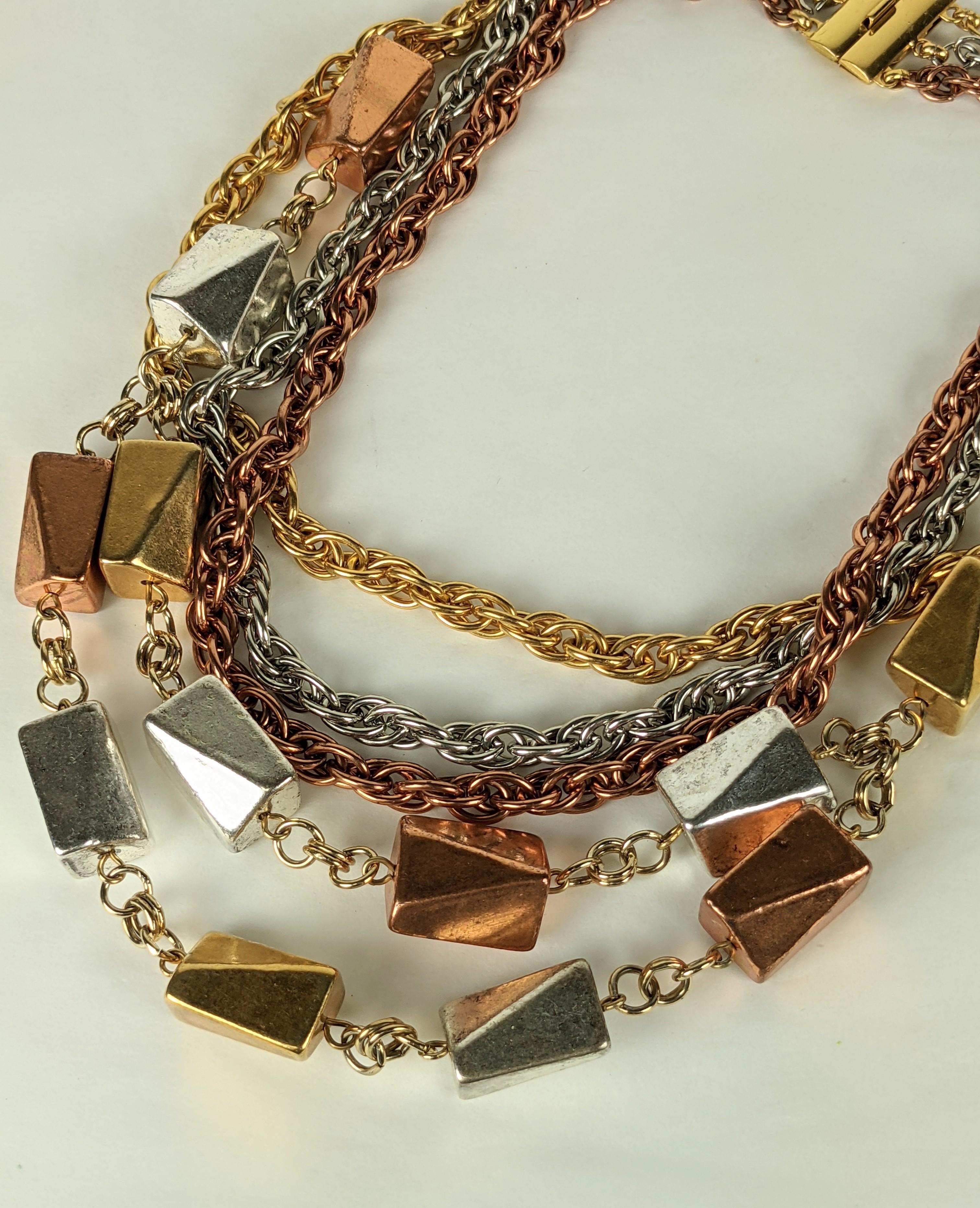 Women's Monet Retro Link Chain Necklace For Sale