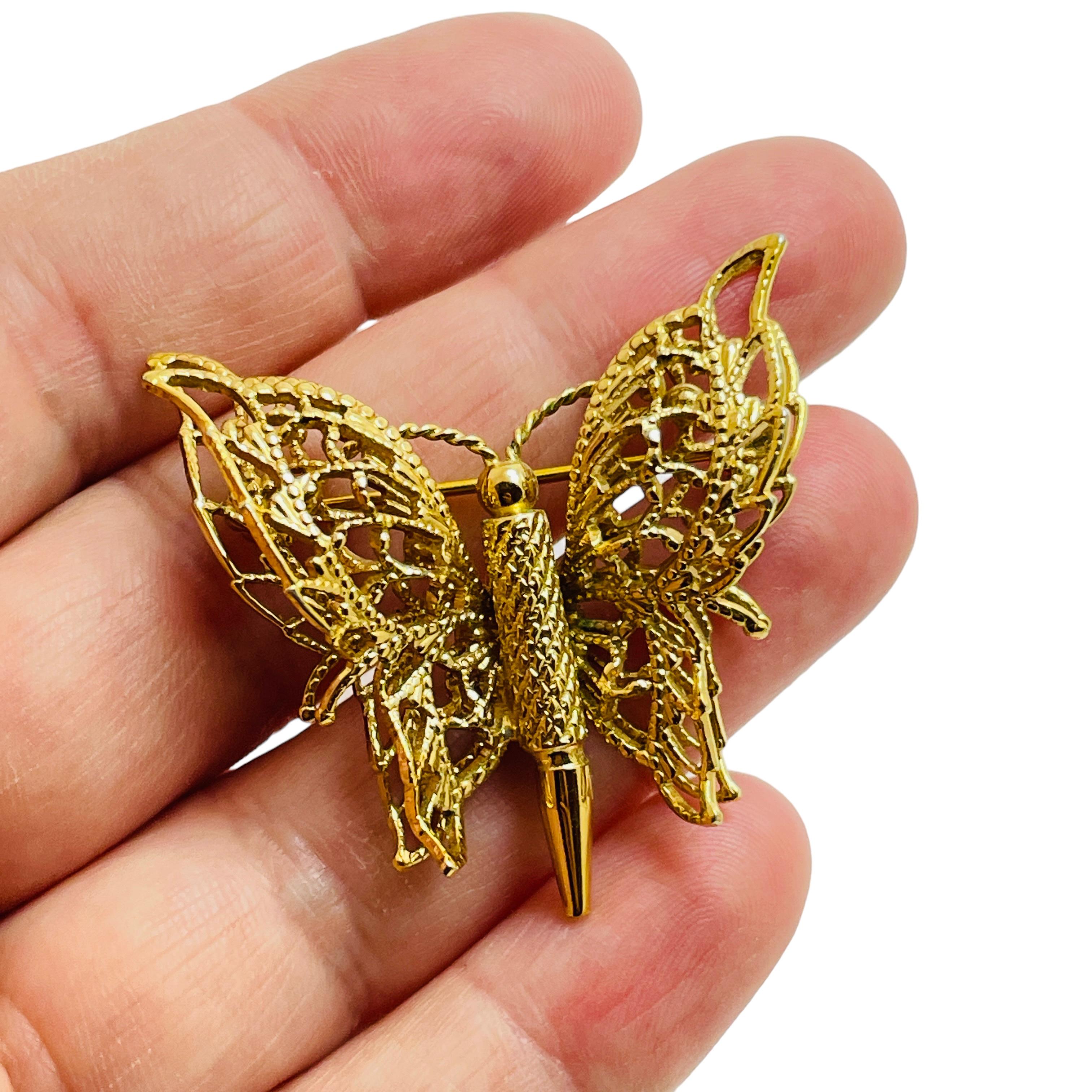 De las mujeres MONET broche de oro firmado mariposa de diseño en venta