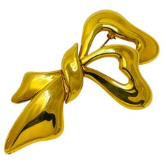 MONET signierte goldfarbene Designer-Brosche
