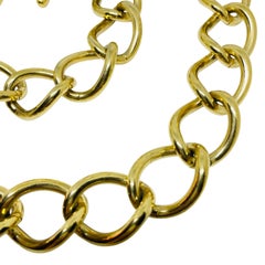MONET signed vintage gold tone designer chain necklace bracelet set