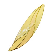 MONET signed vintage gold tone enamel designer brooch