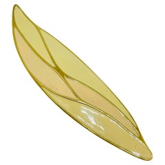 MONET signed vintage gold tone enamel designer brooch