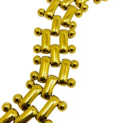 MONET signiert Vintage Goldton massive Kette Designer-Armband