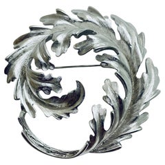 MONET broche de plata de diseño vintage firmado