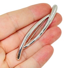 MONET signé vintage bar bar broche designer argenté