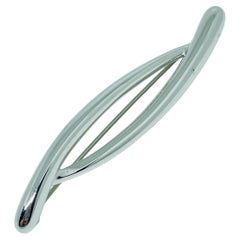 MONET signé vintage bar bar broche designer argenté