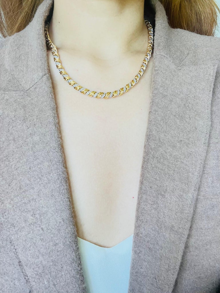 Collier Vintage MONET Années 1980 - Perles Grises - Métal Composite - Occasion Bon état