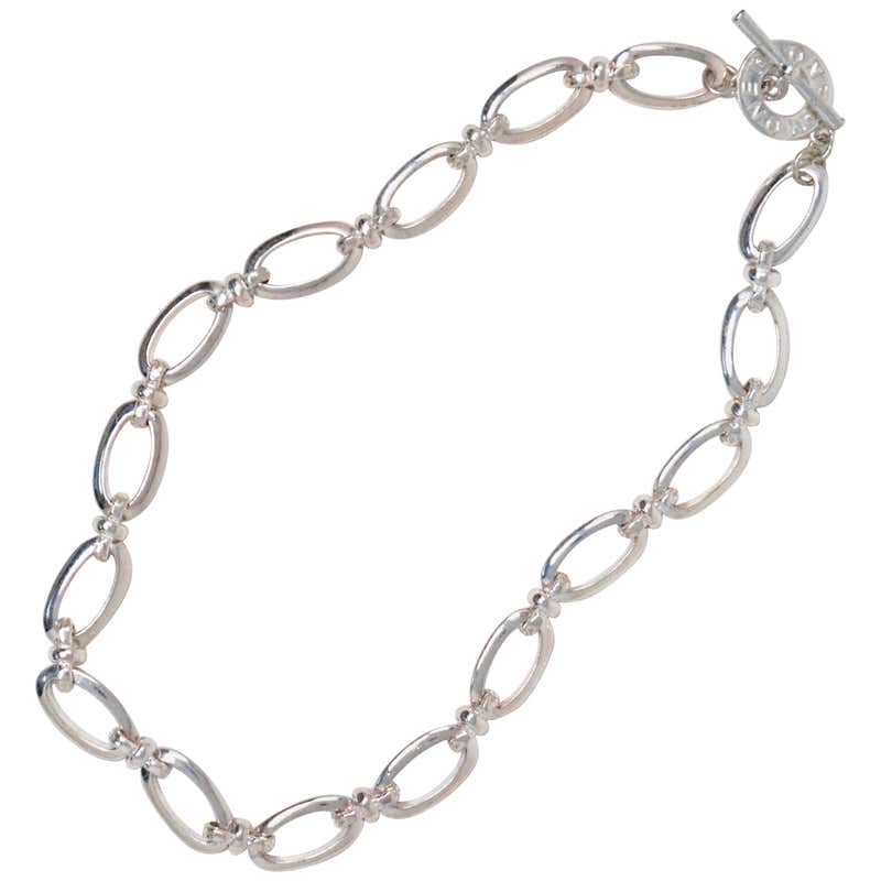 Monet silver chain link necklace Clearance