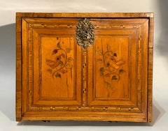Inlaid Coin Box from Augsburg with "Crazy Herbs" Design, Germany, 17th Century