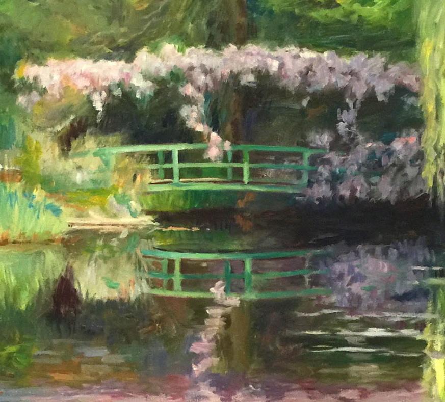Beaux Arts Monet's Bridge by Laurent Dareau For Sale
