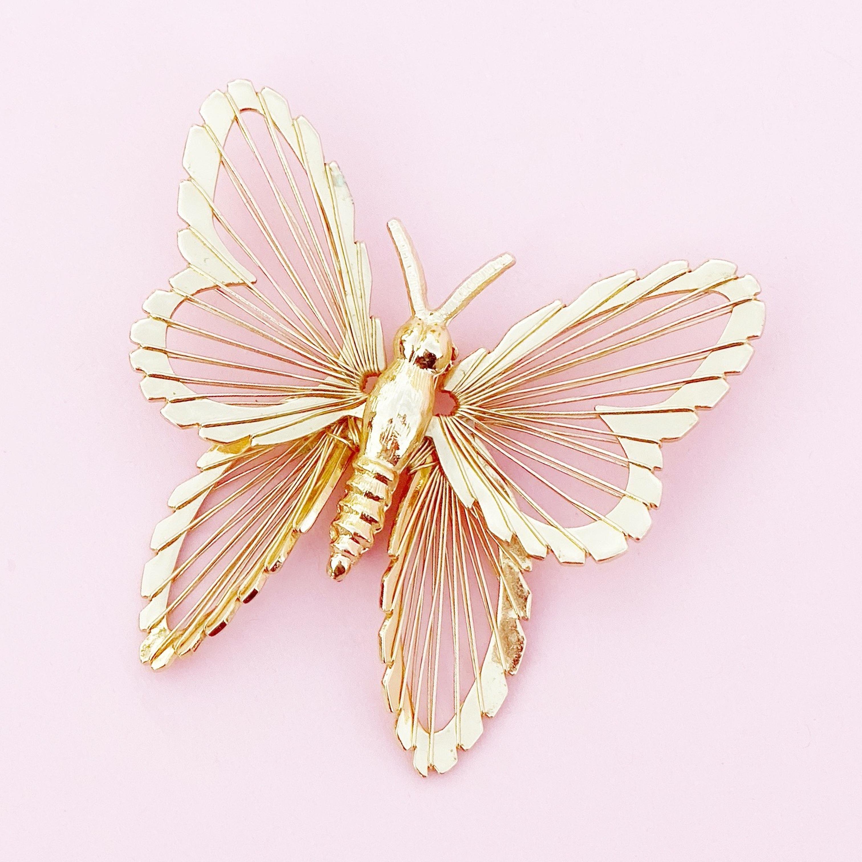 monet gold butterfly pin