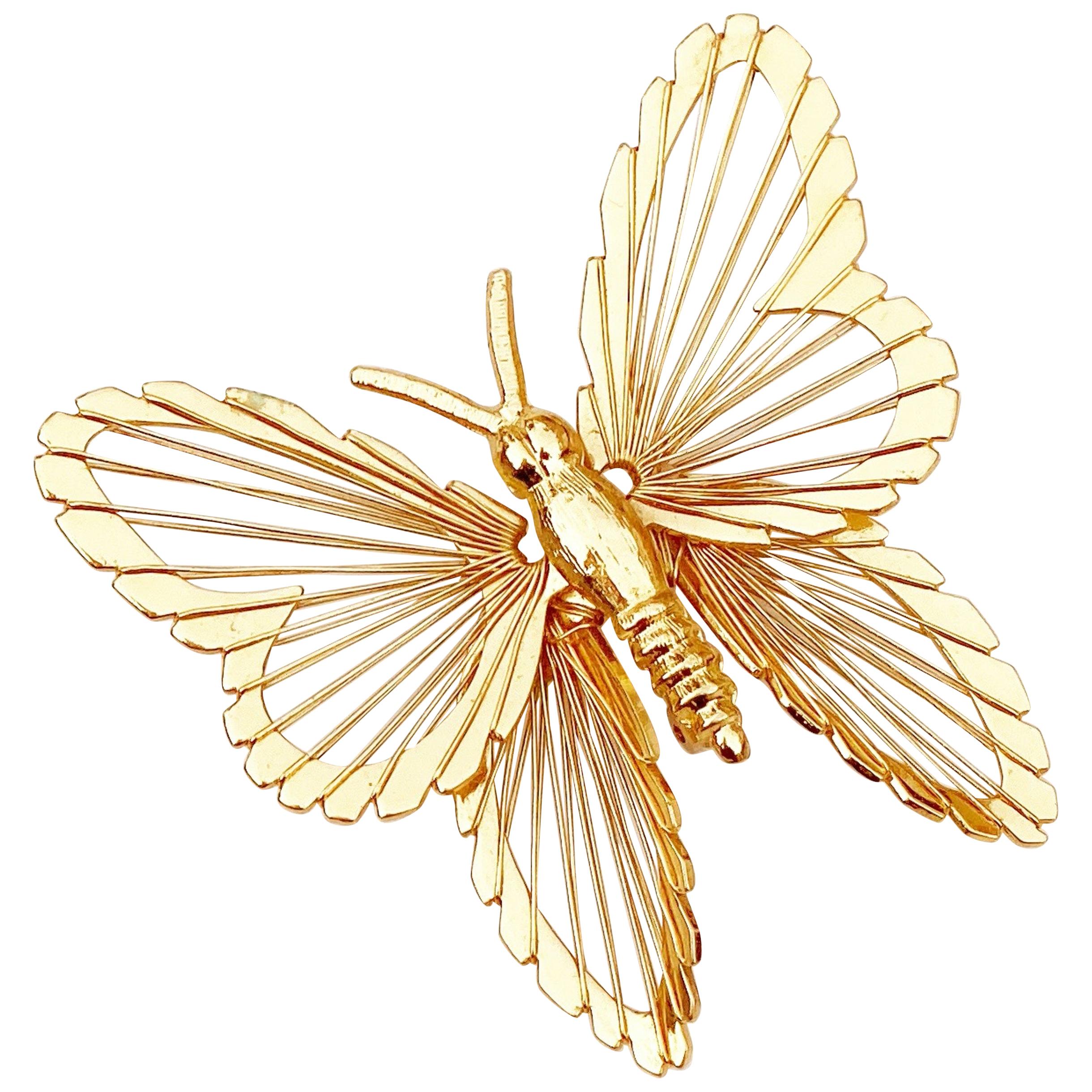 "Monet's Menagerie" Butterfly Brooch From The Spinneret Series By Monet, 1960s