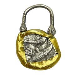 MONETY 22k gold bezel ancient Greek coin charm by DOROTA LASAK