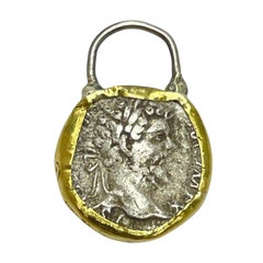 MONETY 22k gold bezel ancient Greek coin charm by DOROTA LASAK