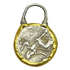 MONETY 22k gold bezel ancient Greek coin charm by DOROTA LASAK