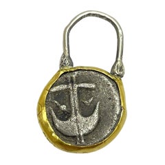 MONETY 22k gold bezel ancient Greek coin charm by DOROTA LASAK