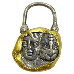MONETY 22k gold bezel ancient Greek coin charm by DOROTA LASAK MONETY 22k gold bezel ancient Greek coin charm by DOROTA LASAK