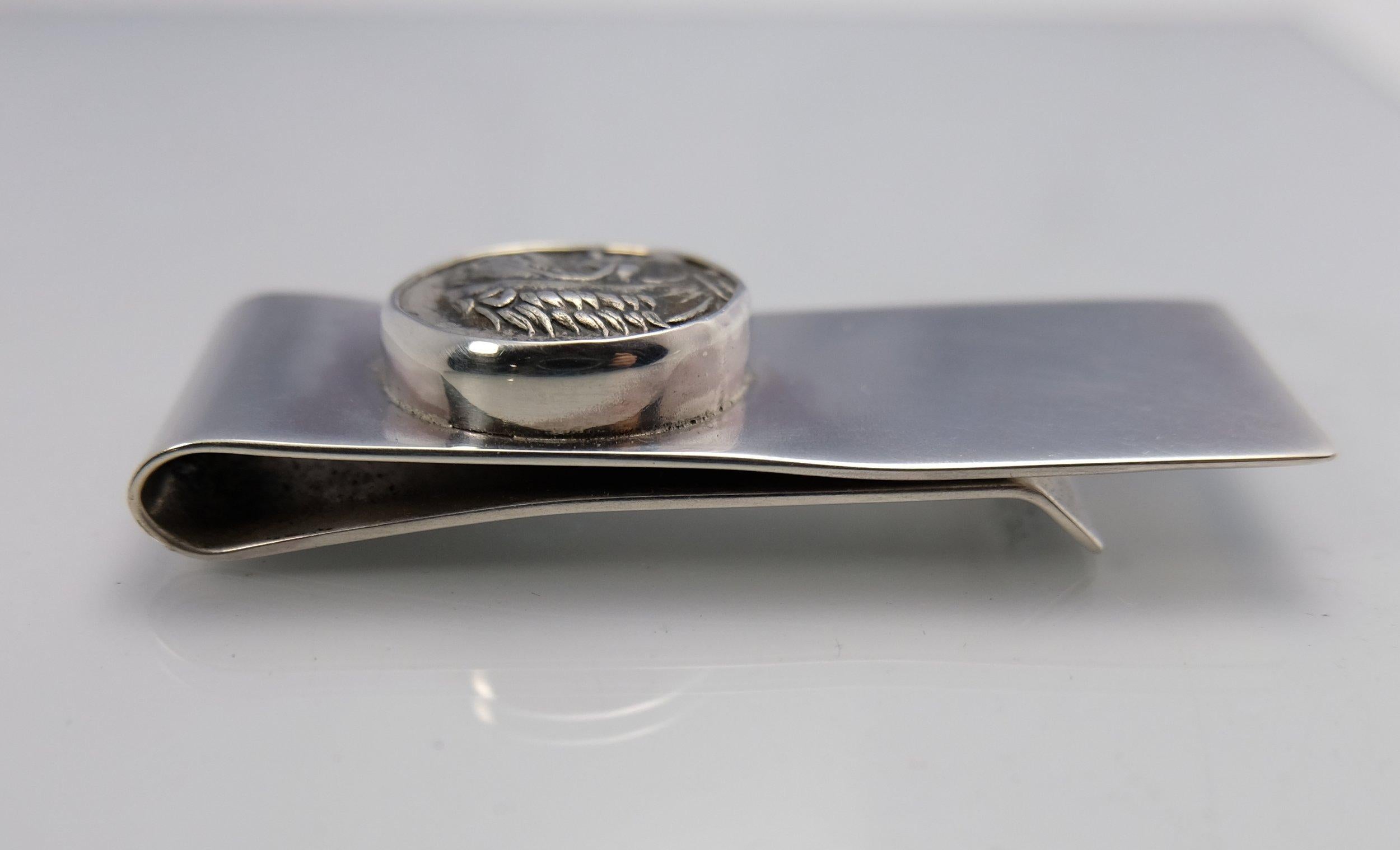 Women's or Men's Money Clip - Alexander the Great Drachm (Zeus and Hercules)