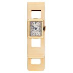 Geldklammer aus 14 Karat Gelbgold mit Otto Grun-Uhr