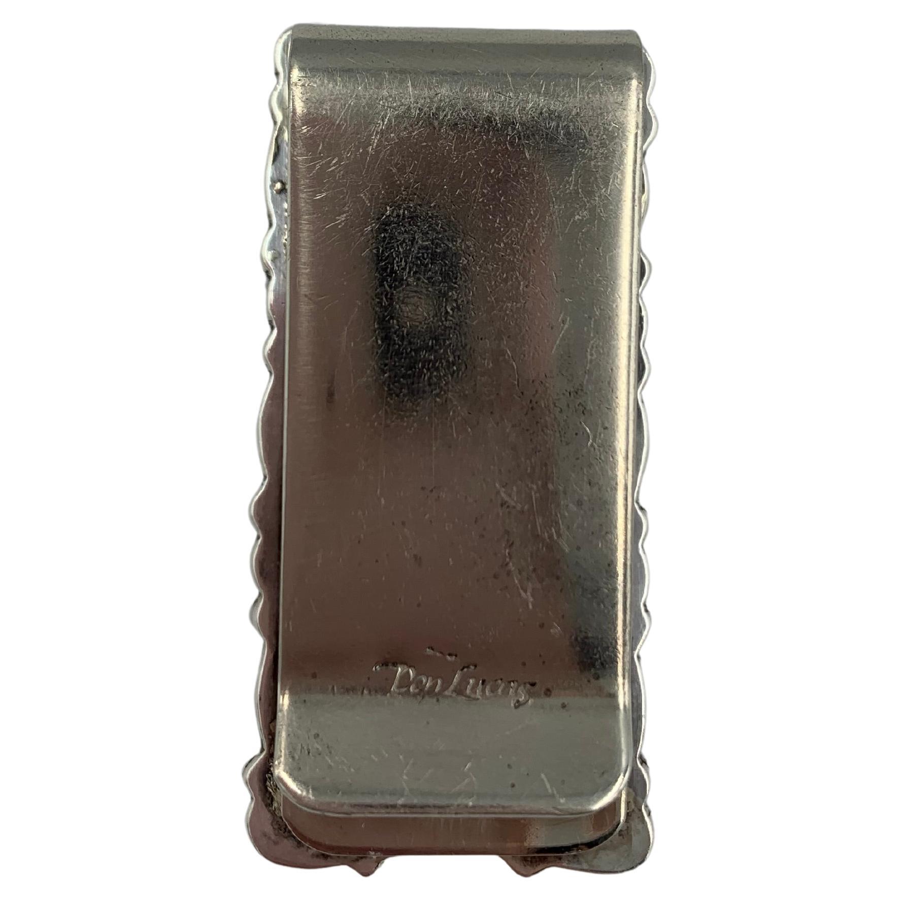 Money Clip with Multiple Stones & Sterling Silver by Don Lucas For Sale 1