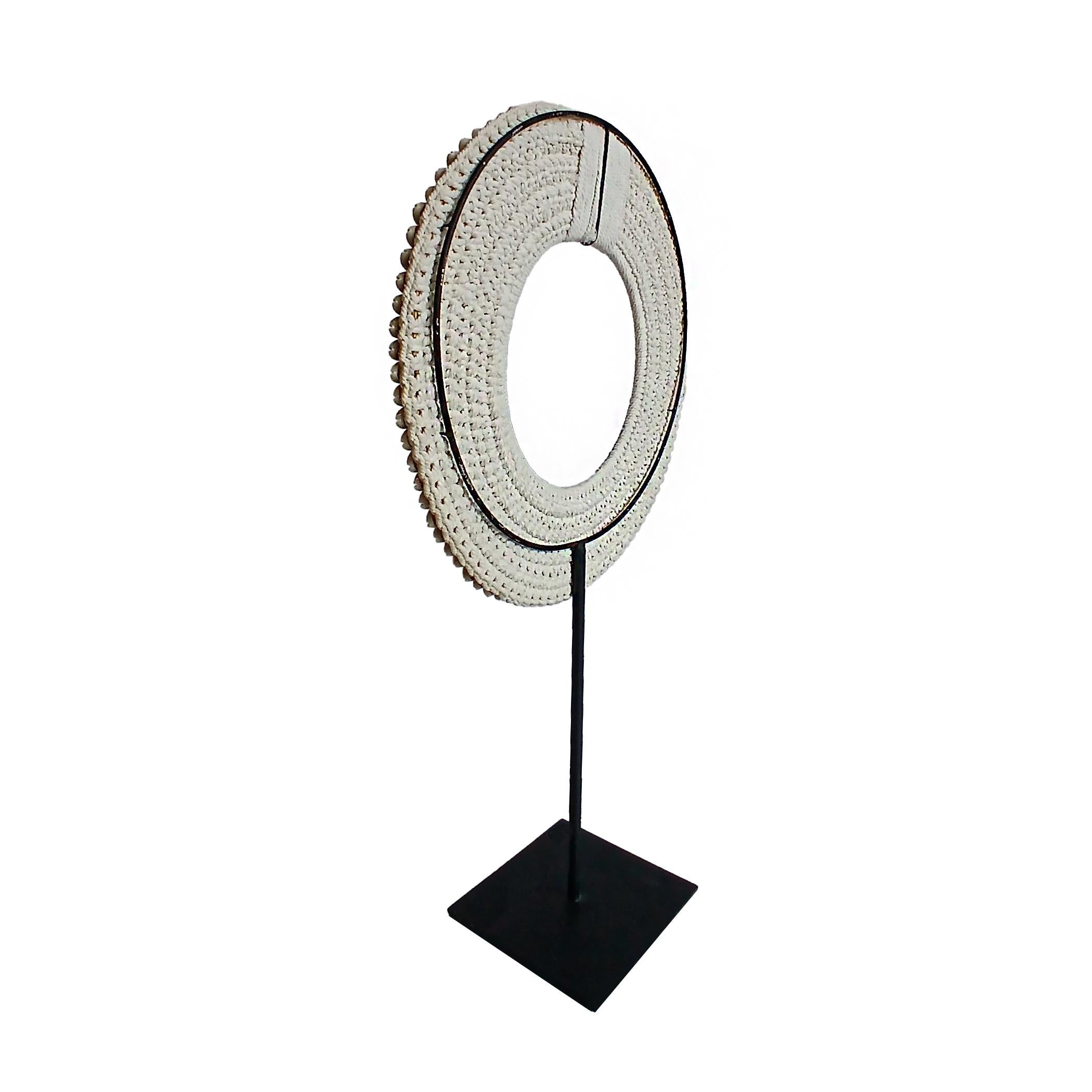 Money Cowrie & Macramé Necklace on Stand, Papua New Guinea For Sale 5
