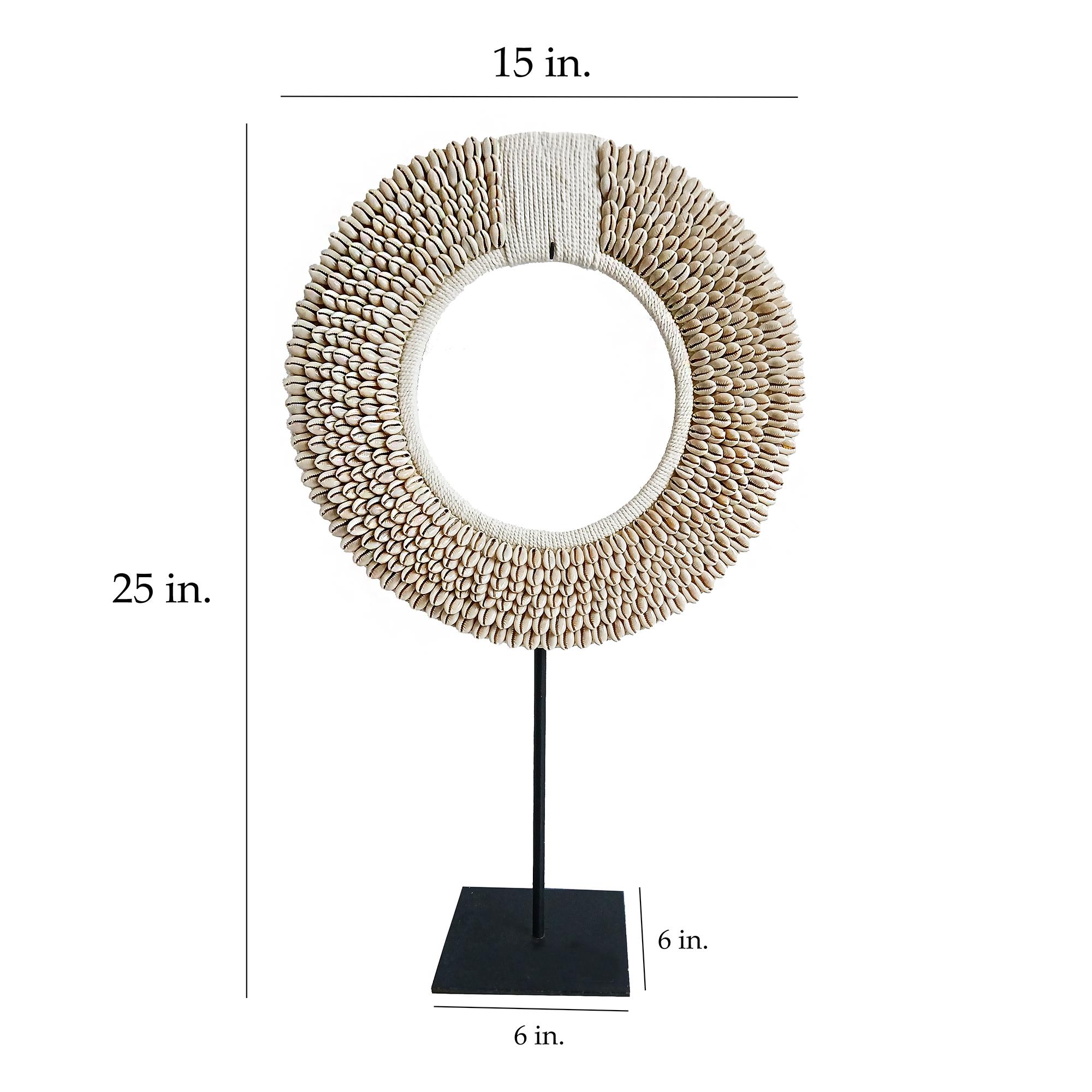 Money Cowrie & Macramé Necklace on Stand, Papua New Guinea For Sale 6