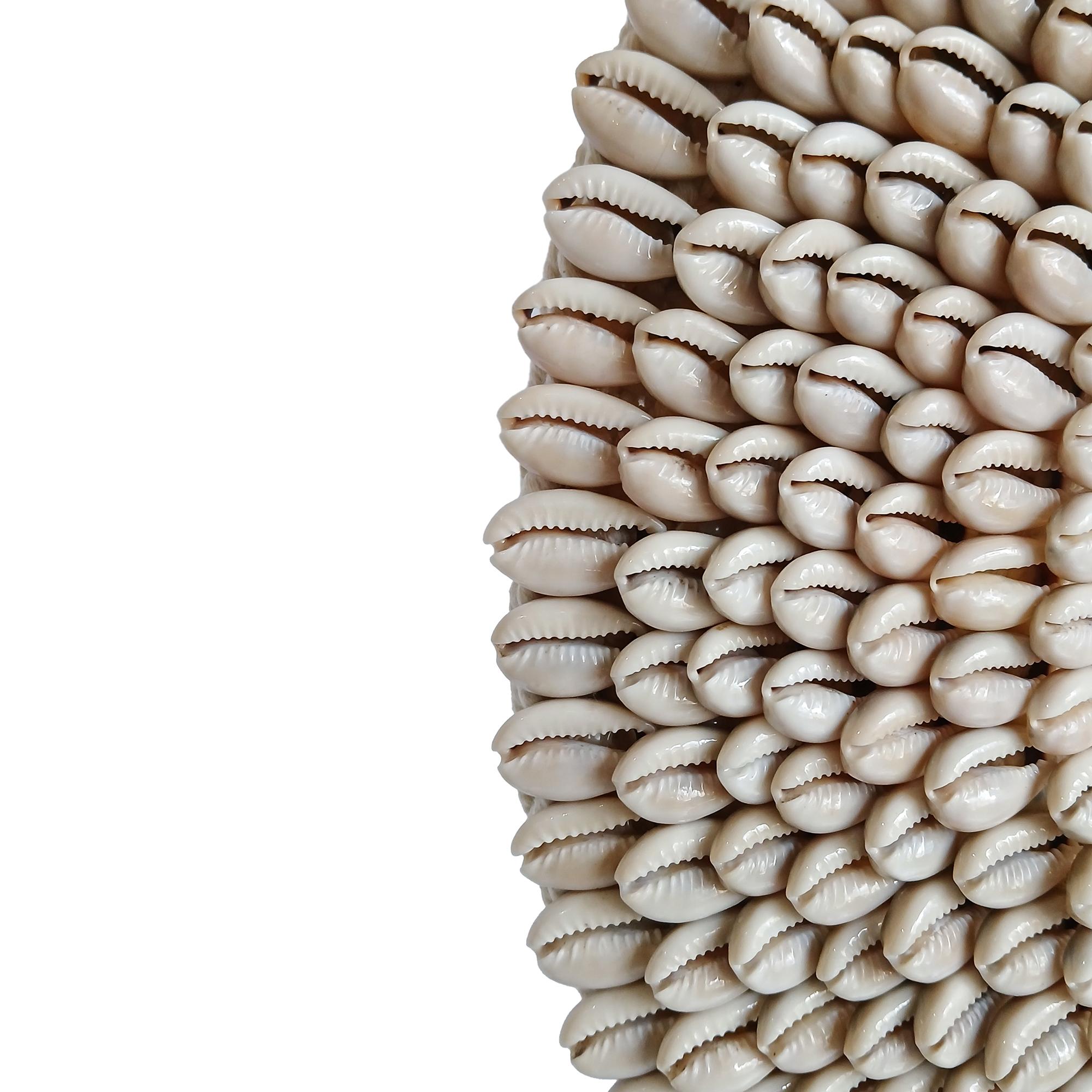 Money Cowrie & Macramé Necklace on Stand, Papua New Guinea For Sale 1