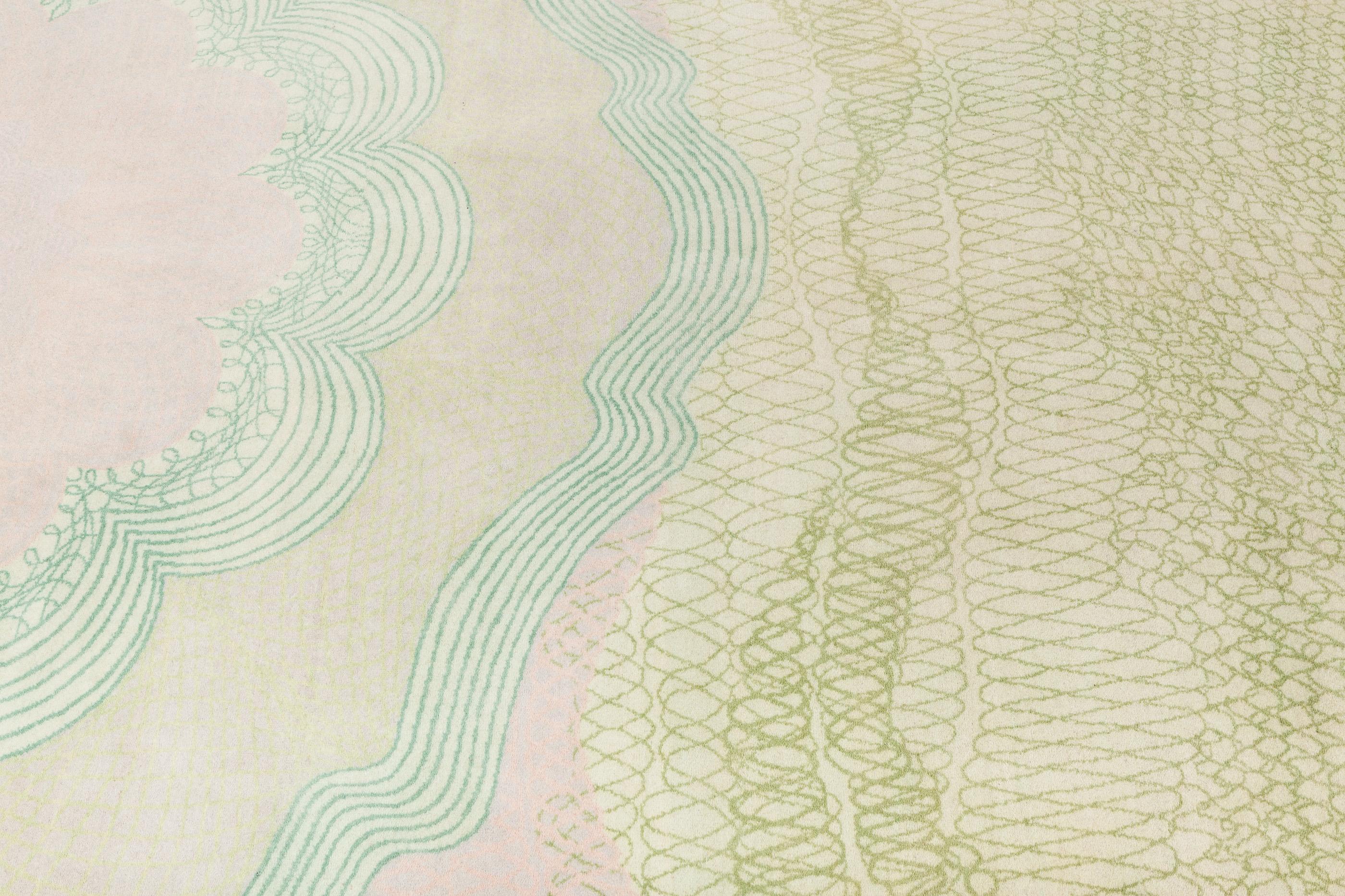 From Nodus 2014 collection, Money's Worth by Sophie Lachert and Luc D’Hanis incorporates from the banknotes a complicated pattern of intersecting lines and curves. Its detailed structure denotes the attempt to make counterfeiting impossible.