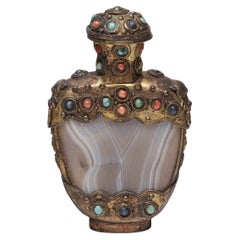Bouteille à priser en agate bandée de Mongolie, c. 1900