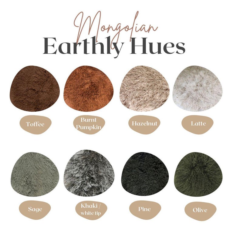 Mongolian Fur Rug or Throw, Blush Pink For Sale at 1stDibs