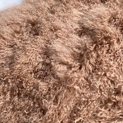 Mongolian Fur Rug Pink Rose Gold