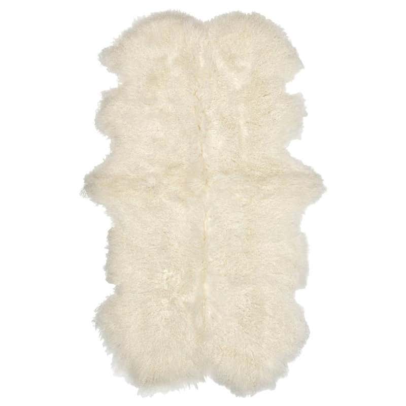 Natural White Round Fur Rug, Mongolian Fur 4 foot For Sale at 1stDibs ...
