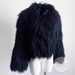 Mongolian Lamb Fur Jacket Louis Feraud for Saks Fifth Avenue Vintage 90s