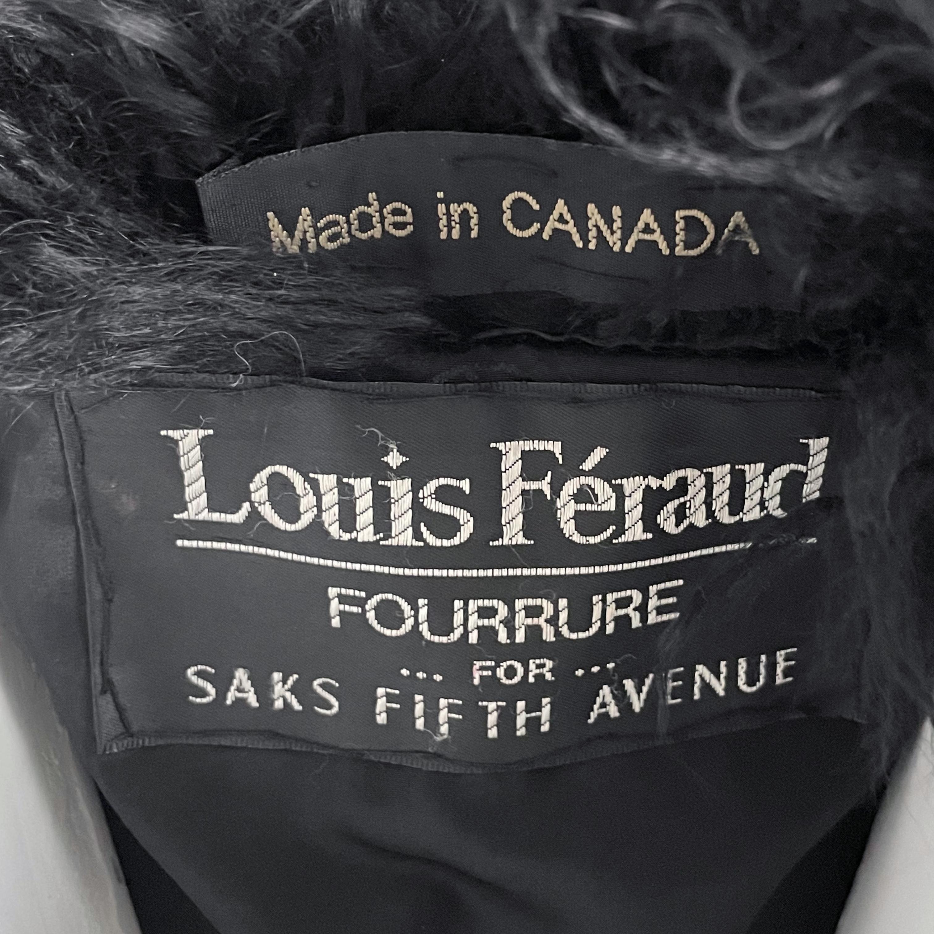 Women's Mongolian Lamb Fur Jacket Louis Feraud for Saks Fifth Avenue Vintage 90s