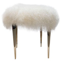 CF MODERN Custom Mongolian Lamb Stiletto Ottoman