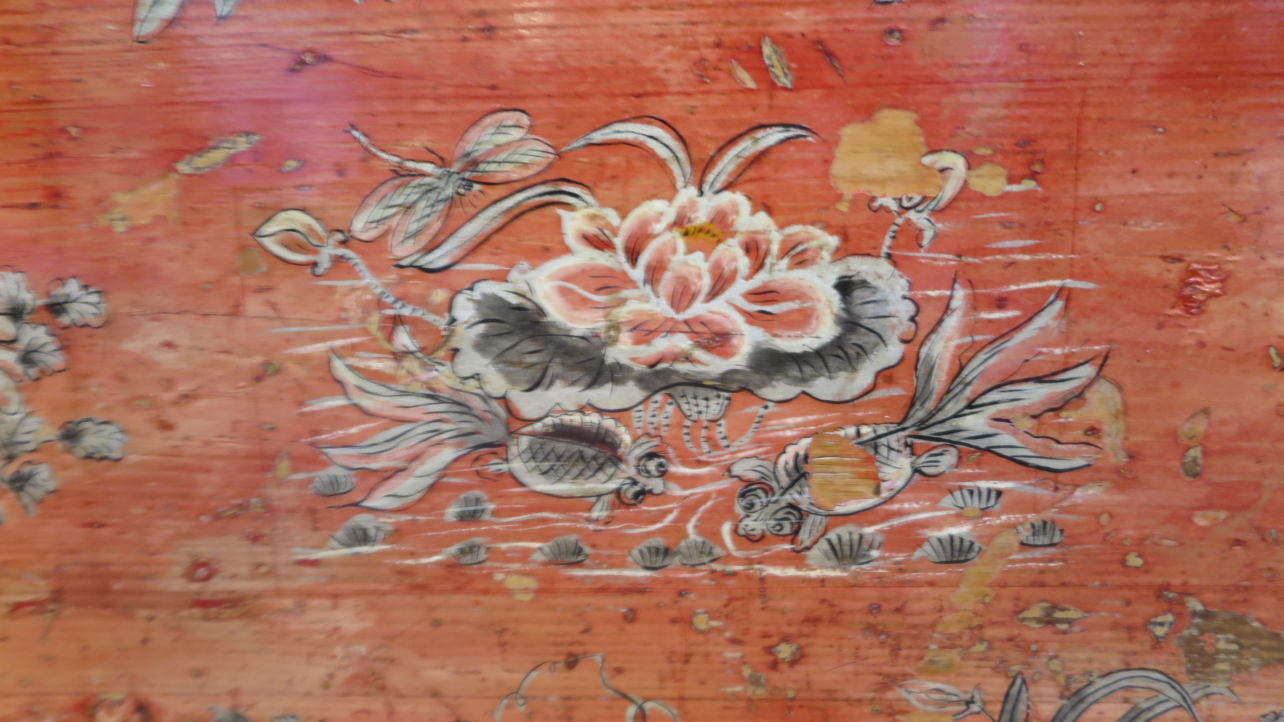 Mongolian Painted Trunk  For Sale 5