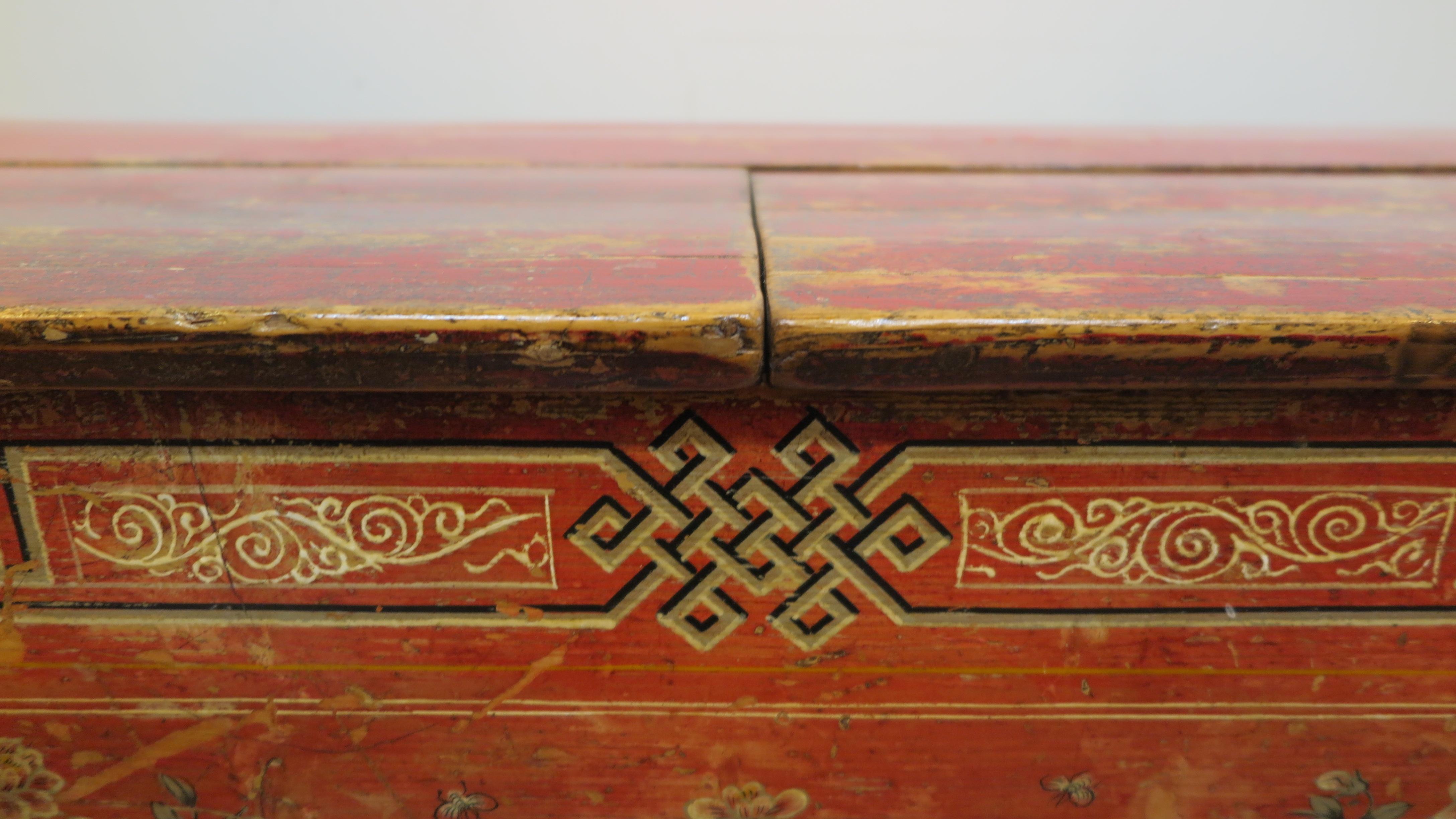 Mongolian Painted Trunk  For Sale 11