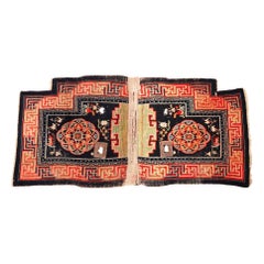 Antique Mongolian Saddle Carpet, Early 20th Century.