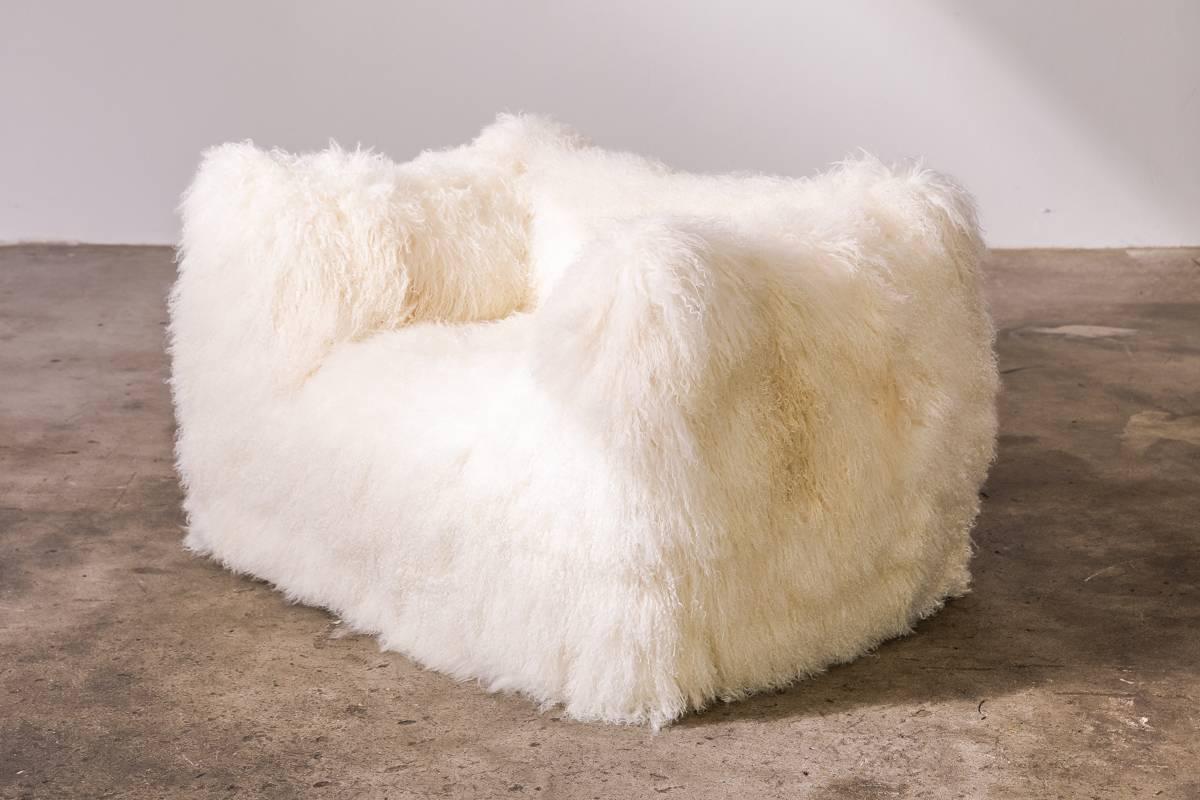 Mongolian Sheepskin Le Bambole Set by Mario Bellini for B&B Italia, 1972 5