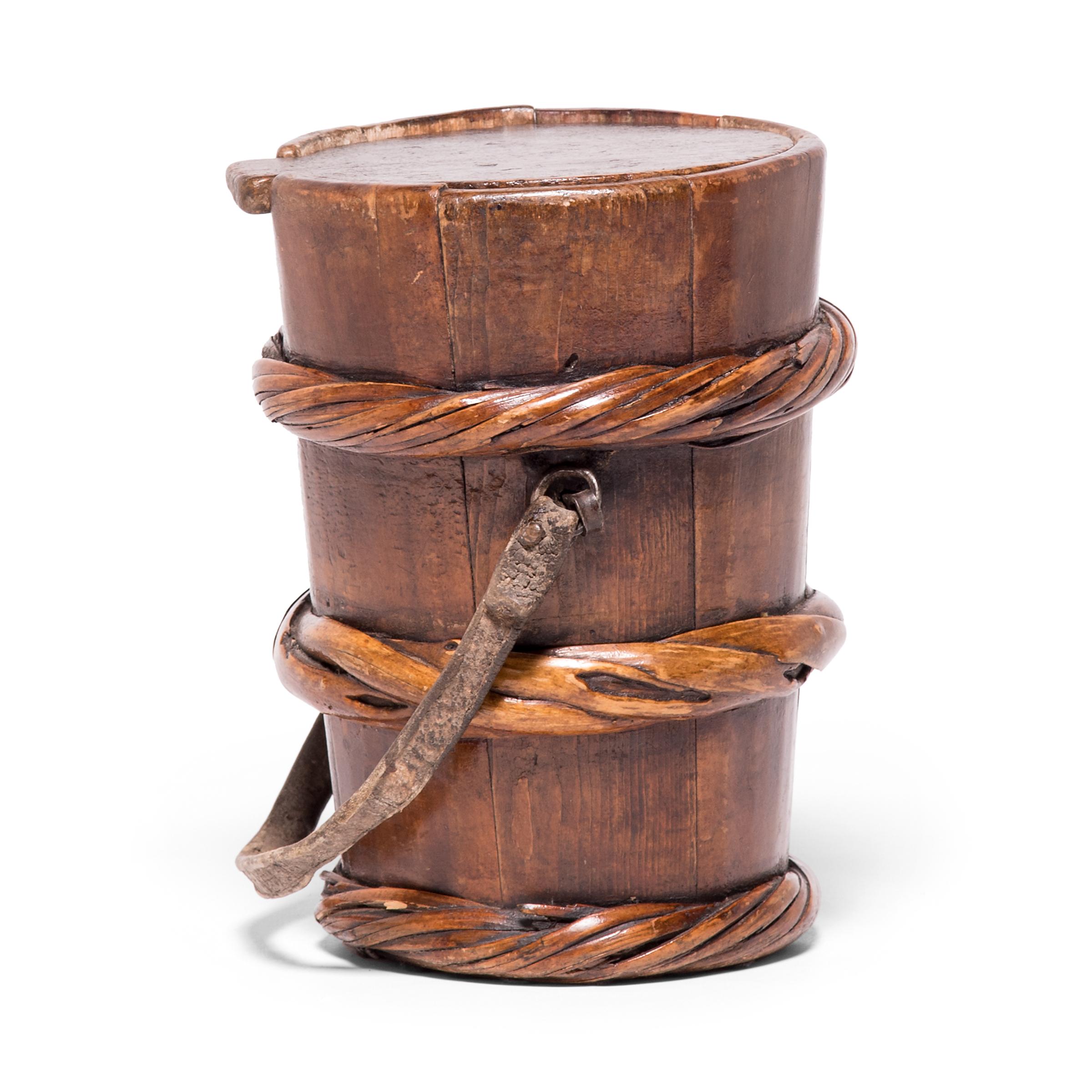 20th Century Mongolian Yak Butter Container, c. 1900