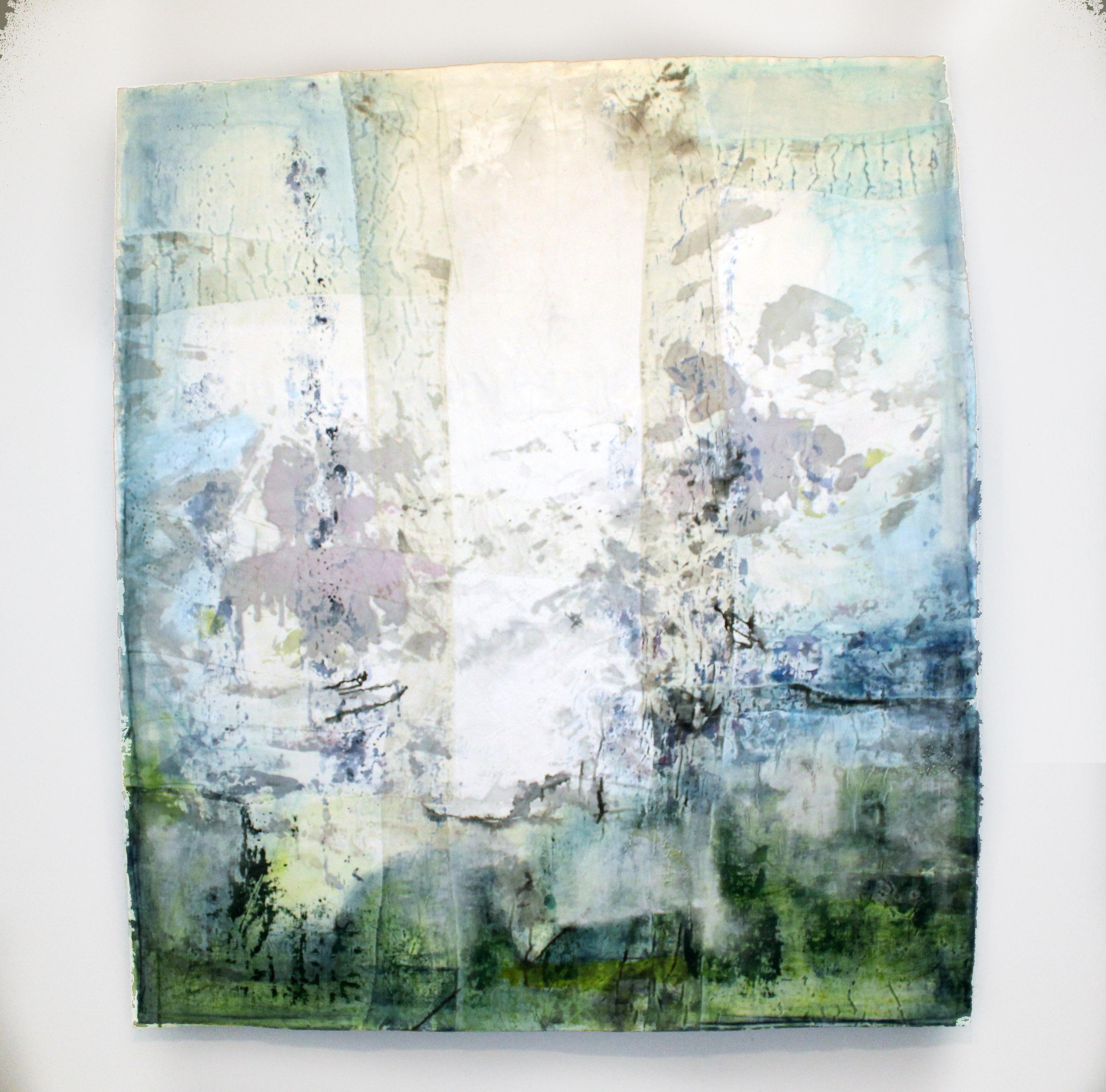 Expresionismo Abstracto Americano Contemporáneo Pintura de Paisaje Biombo Japonés - Painting Expresionismo abstracto de Monica Angle