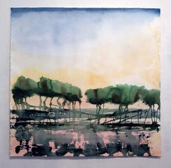 Monica Angle - Peinture contemporaine abstraite à grande échelle - Série Tree Line