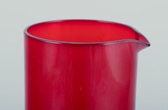 Monica Bratt for Reijmyre. Large vase / watering can in burgundy art glass